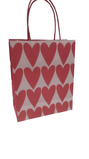 SACOLA PRESENTE CORACOES VM 25,5X21X10CM 